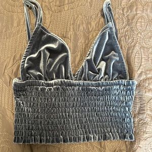 Dress Forum Los Angeles Blue Crop Top